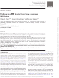 Cover page: Estimating IBD tracts from low coverage NGS data