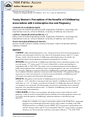 Cover page: Young Women's Perceptions of the Benefits Of Childbearing: Associations with Contraceptive Use and Pregnancy