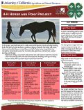Cover page: 4-H Horse and Pony Project