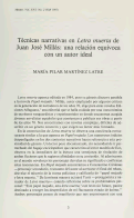 Cover page: Técnicas narrativas en <em>Letra muerta</em> de Juan José Millas: una relación equívoca con un autor ideal