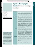 Cover page: Reported Mammographic Density: Film-Screen versus Digital Acquisition