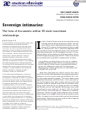 Cover page: Sovereign intimacies: The lives of documents within US state‐noncitizen relationships