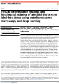 Cover page: Virtual birefringence imaging and histological staining of amyloid deposits in label-free tissue using autofluorescence microscopy and deep learning