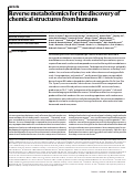 Cover page: Reverse metabolomics for the discovery of chemical structures from humans