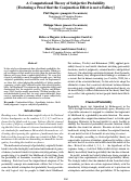 Cover page: A Computational Theory of Subjective Probability [Featuring a Proof that the Conjunction Effect is not a Fallacy]