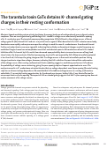 Cover page: The tarantula toxin GxTx detains K+ channel gating charges in their resting conformation