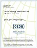 Cover page: Certified to Migrate: Property Rights and Migration in Rural Mexico