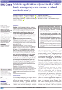 Cover page: Mobile application adjunct to the WHO basic emergency care course: a mixed methods study