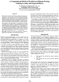 Cover page: A Computational Model of Prediction in Human Parsing: Unifying Locality and Surprisal Effects