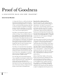 Cover page: Proof of Goodness: A Substantive Basis for New Urbanism     [The Promise of New Urbanism]