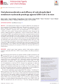 Cover page: Oral pharmacokinetics and efficacy of oral phospholipid remdesivir nucleoside prodrugs against SARS-CoV-2 in mice.