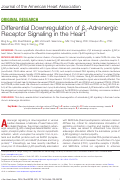 Cover page: Differential Downregulation of β1‐Adrenergic Receptor Signaling in the Heart