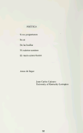 Cover page: Poética