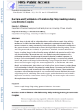 Cover page: Barriers and Facilitators of Relationship Help-Seeking Among Low-Income Couples