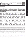 Cover page: The Strategies to Reduce Injuries and Develop Confidence in Elders Intervention: Falls Risk Factor Assessment and Management, Patient Engagement, and Nurse Co‐management