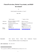 Cover page: Patent Protection, Market Uncertainty, and R&amp;D Investment