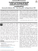 Cover page: Pediatric behavioral telehealth in the age of COVID-19: Brief evidence review and practice considerations.