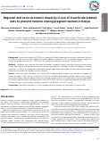 Cover page: Regional and socio-economic disparity in use of insecticide-treated nets to prevent malaria among pregnant women in Kenya