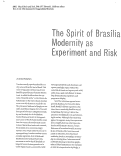 Cover page: The spirit of Brasília: modernity as experiment and risk