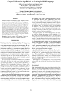 Cover page: Corpus Evidence for Age Effects on Priming in Child Language