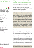 Cover page: Phylogenetic conservation of soil bacterial responses to simulated global changes