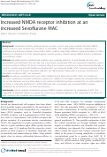 Cover page: Increased NMDA receptor inhibition at an increased Sevoflurane MAC