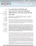 Cover page: A combinatorial cell-laden gel microarray for inducing osteogenic differentiation of human mesenchymal stem cells