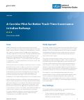 Cover page of A Corridor Pilot for Better Track-Time Governance in Indian Railways