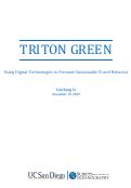 Cover page: Triton Green: Using Digital Technologies to Promote Sustainable Travel Behavior