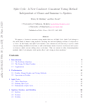 Cover page: Split Cycle: A New Condorcet Consistent Voting Method Independent of Clones and Immune to Spoilers