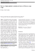 Cover page: Survey of glucosinolate variation in leaves of Brassica rapa crops