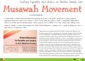 Cover page: Musawah Movement: Seeking Equality and Justice in Muslim Family Law