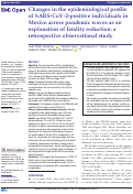 Cover page: Changes in the epidemiological profile of SARS-CoV-2-positive individuals in Mexico across pandemic waves as an explanation of fatality reduction: a retrospective observational study