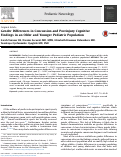 Cover page: Gender Differences in Concussion and Postinjury Cognitive Findings in an Older and Younger Pediatric Population