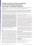 Cover page: Antidepressant-like activity and modulation of brain monoaminergic transmission by blockade of anandamide hydrolysis