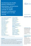 Cover page: Transforming the Health Research Workforce in Mozambique: Achievements of the Mozambique Institute for Health Education and Research (MIHER) over a 13‑Year Journey.