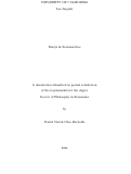 Cover page: Essays in Econometrics