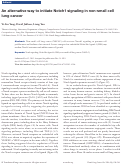 Cover page: An alternative way to initiate Notch1 signaling in non-small cell lung cancer.