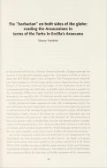 Cover page: The "Barbarian" on Both Sides of the Globe: Reading the Araucanians in Terms of the Turks in Ercilla's Araucana