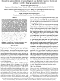 Cover page: Beyond the physical divide of Greek Cypriots and Turkish Cypriots:  Social and political variables shape geographical estimates
