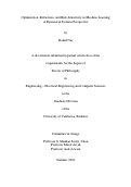 Cover page: Optimization, Robustness and Risk-Sensitivity in Machine Learning: A Dynamical Systems Perspective