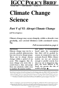 Cover page: Policy Brief 12-5: Climate Change Science: Abrupt Climate Change