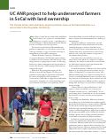 Cover page: UC ANR project to help underserved farmers in SoCal with land ownership