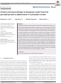 Cover page: Culture and stress biology in immigrant youth from the prenatal period to adolescence: A systematic review.