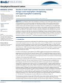 Cover page: Paradox in South Asian summer monsoon circulation change: Lower tropospheric strengthening and upper tropospheric weakening