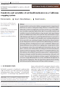 Cover page: Sensitivity and variability of soil health indicators in a California cropping system