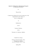 Cover page: Algebraic methods for evaluating integrals In Bayesian statistics