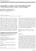 Cover page: Altering HIF-1α Through 2,3,7,8-Tetrachlorodibenzo-p-Dioxin (TCDD) Exposure Affects Coronary Vessel Development
