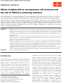 Cover page: Effects of palbociclib on oral squamous cell carcinoma and the role of PIK3CA in conferring resistance.