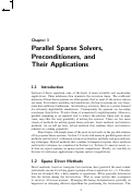 Cover page: Chapter 1: Parallel Sparse Solvers, Preconditioners, and Their Applications